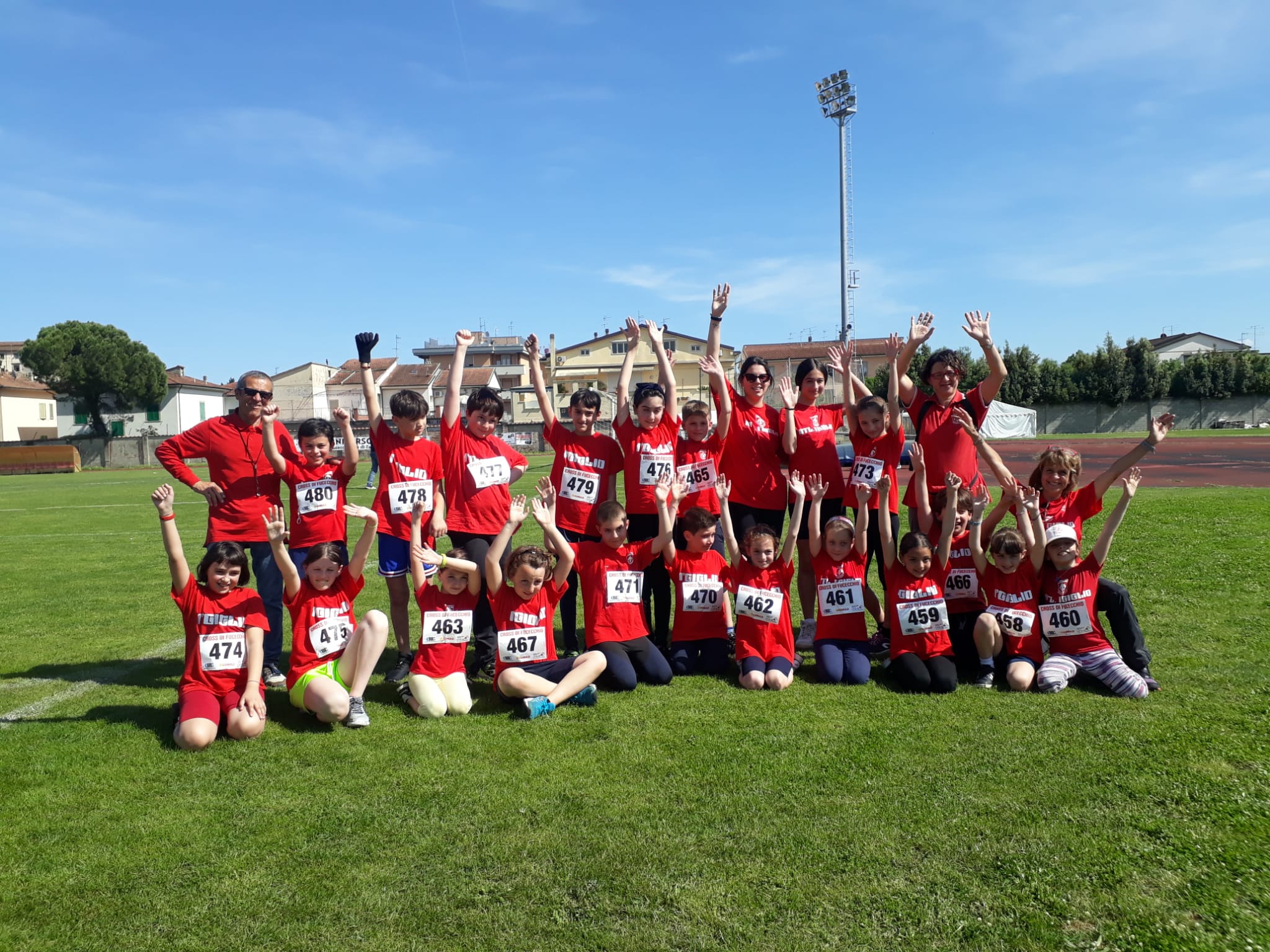 Il gruppo di atleti castellani