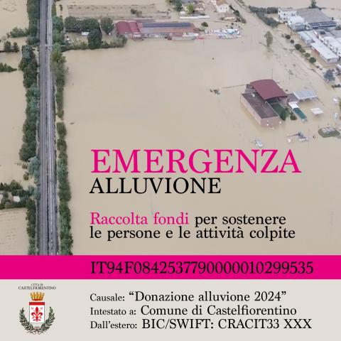 Locandina raccolta fondi per emergenza alluvione